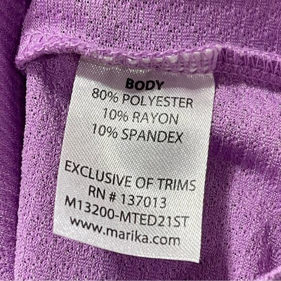 Marika Tek Lavender Dry-Wik Performance Wear T-Strap Racerback Tank Top - Large - Picture 7 of 9